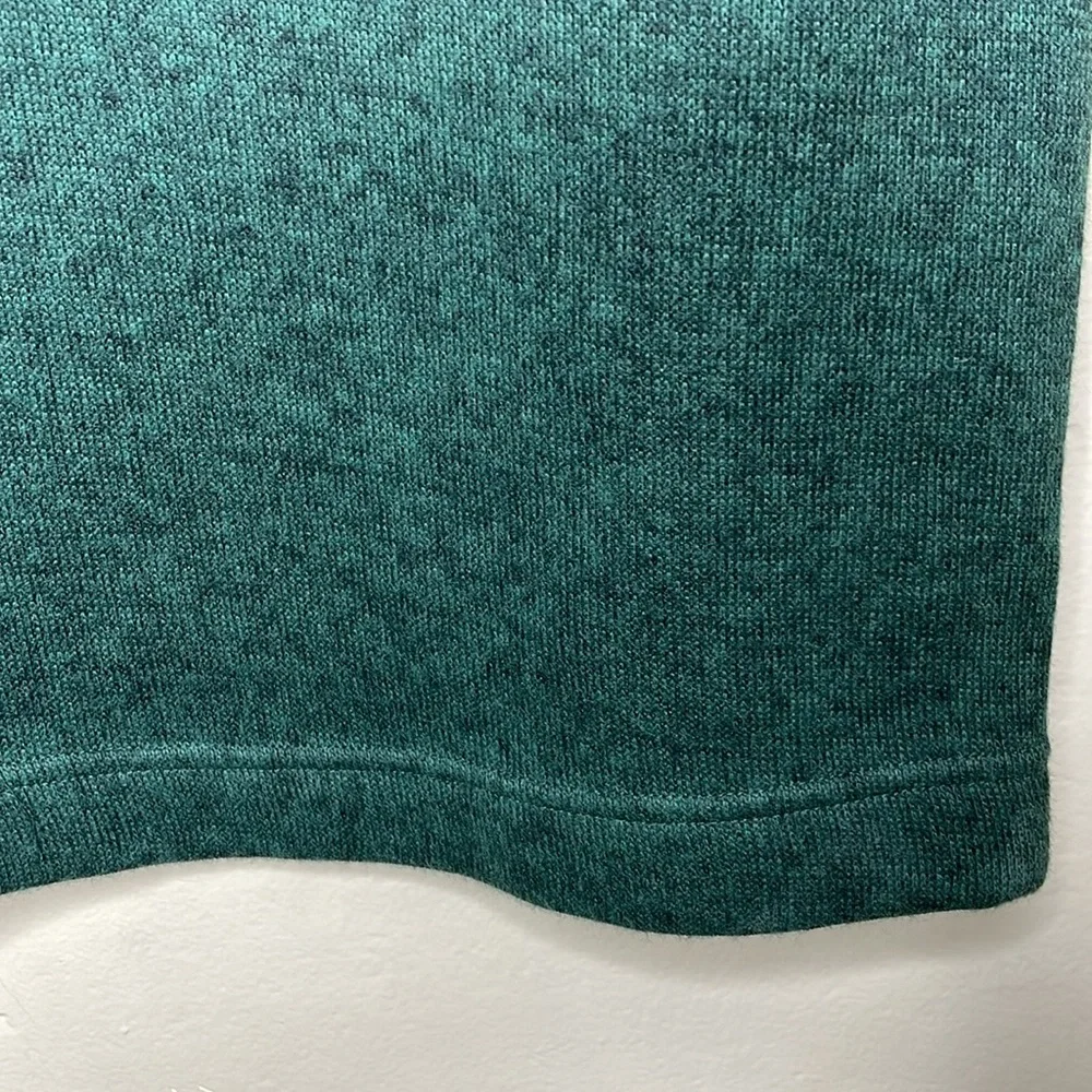 ASPEN Sweater Green Quarter Button Ski Outdoorsman Mock Neck Grandpa Preppy Med